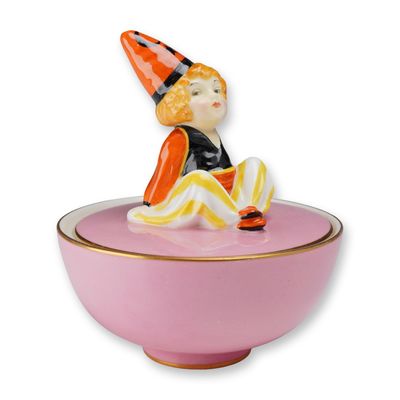 Sale Photo Thumbnail #58: Royal Doulton Cassim Art Deco Porcelain Powder Jar