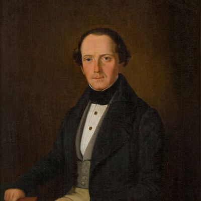 Portrait of Gentleman with Book, Oil on Canvas