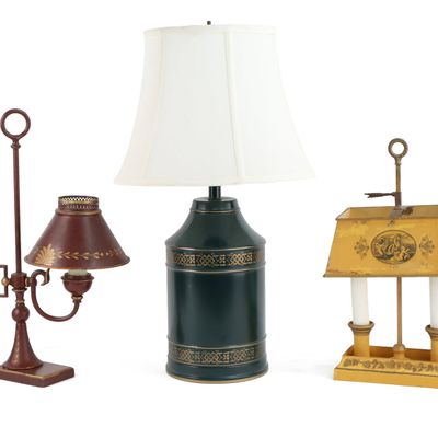 Three Tole Table Lamps