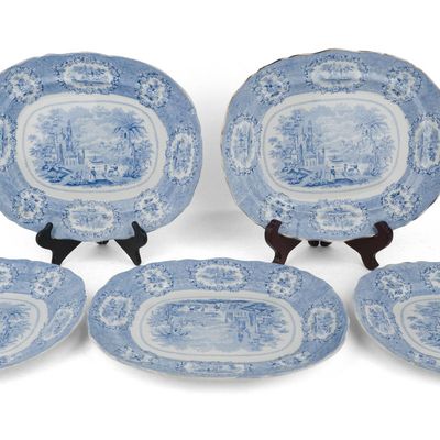 Five Ridgeways "Oriental" Pattern Platters
