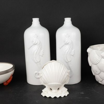 Boehm Blanc de Chine Scallop Form Vase
