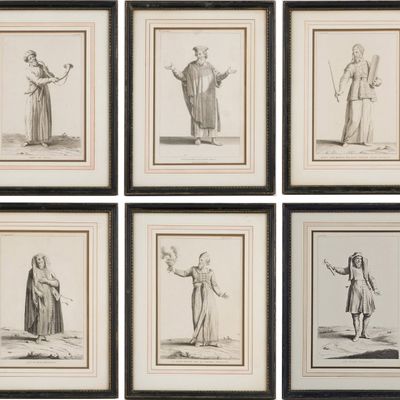 Augustin Antoine Calmet, 1672-1757, Six Judaic Figures, Engravings