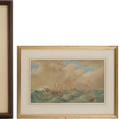 Hans Lohner, Segelschulschiff "Niobe", Gouache on Paper