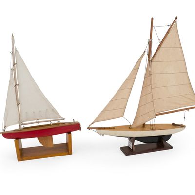 Two Model Sailboats