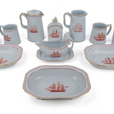 Twelve Spode Trade Winds Serving Pieces