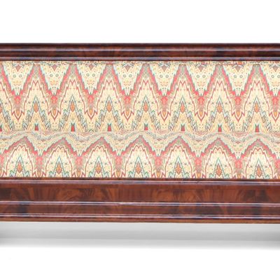 Empire Figured Mahogany Settee