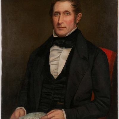 Portrait of a Gentleman Reading a Newspaper, Oil on Canvas