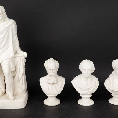 John Steell, 1804-1891, Standing Gentleman, Bisque Sculpture