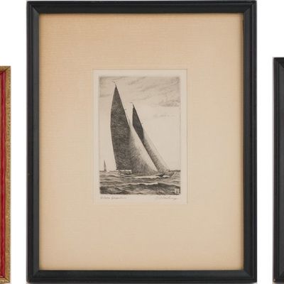 Charles J A Wilson, 1880-1965, Two Nautical, Etchings