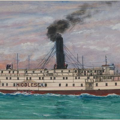 The Steamship "Middlesex", Mixed Media on Paper