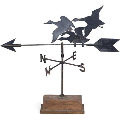 Folk Art Black Painted Weathervane