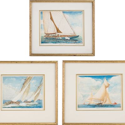 M. Whitecomb, Three Nautical, Etchings