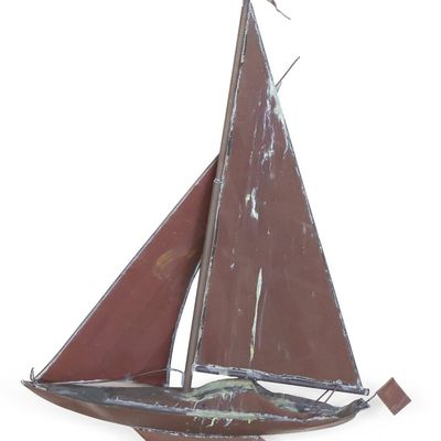 Copper Sailboat Weathervane