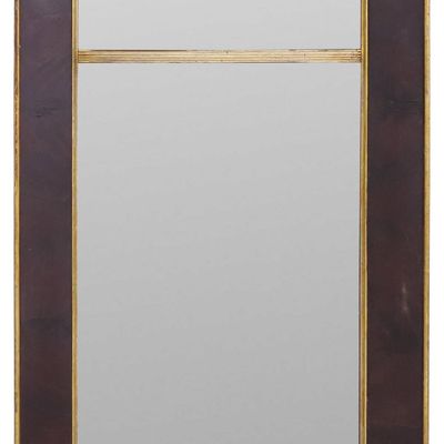 Empire Parcel-Gilt Mahogany Two Part Pier Mirror