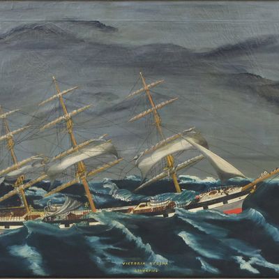 T. Carlson, Clipper Ship "Victoria Regina", Oil on Canvas
