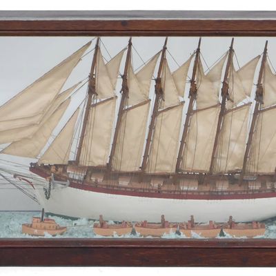 Clipper Ship Model Diorama