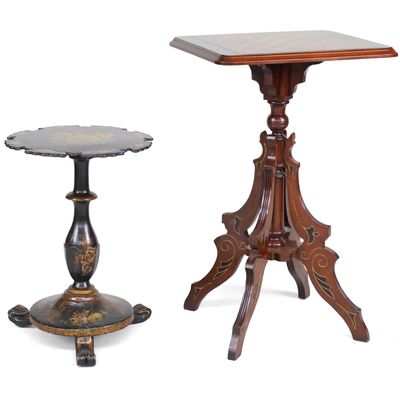 Victorian Parcel-Gilt and Part-Ebonized Walnut Game Table