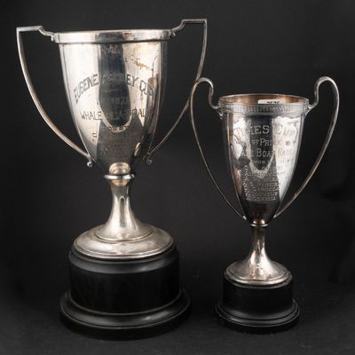 Two Vintage 1931 Whale Boat Race Trophies