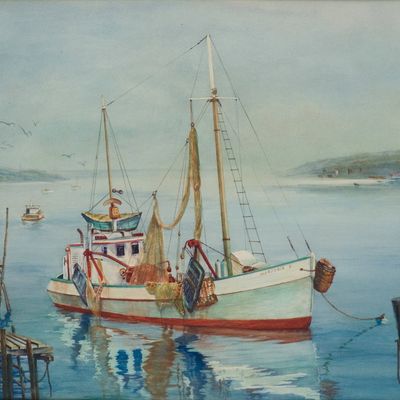A.F. Chargois, A Day Off, Watercolor on Paper