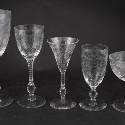 Group of Rock Sharpe Crystal Stemware