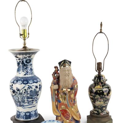 Chinese Blue and White Porcelain Table Lamp