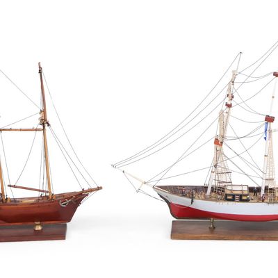 Ship Model of a Two Masted Sailing Vessel