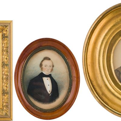Three Portraits of Gentlemen, Mixed Media on Paper