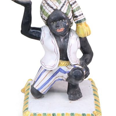 Majolica Blackamoor Table Base