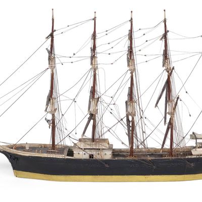 Ship Model of a Five Masted Clipper Ship