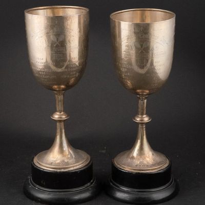 Two English Silver 1901 Tennis Trophies