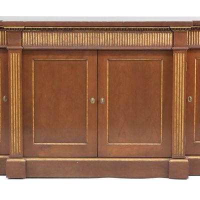 Sale Photo Thumbnail #55: Georgian Style Parcel-Gilt Mahogany Sideboard