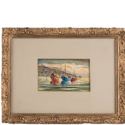 Sale Photo Thumbnail #163: Three European Landscapes, Watercolor