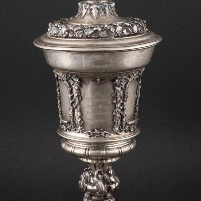 Sale Photo Thumbnail #15: Continental Silver Lidded Chalice
