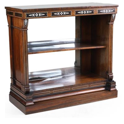 Sale Photo Thumbnail #63: Napoleon III Inlaid Mahogany Bookshelf