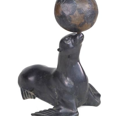 Sale Photo Thumbnail #209: Sea Lion Balancing Ball, Bronze