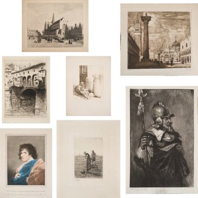 Sale Photo Thumbnail #245: Group of Unframed, Prints