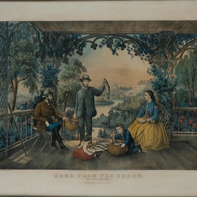 Sale Photo Thumbnail #231: Currier & Ives, Home from the Brook, Lithograph