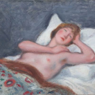 Sale Photo Thumbnail #199: Georges d' Espagnat, 1870-1950, Jeune fille nu allong?, Oil on Canvas