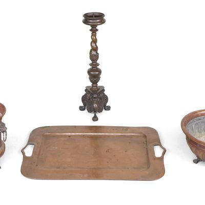 Sale Photo Thumbnail #365: Four Metal Table Articles