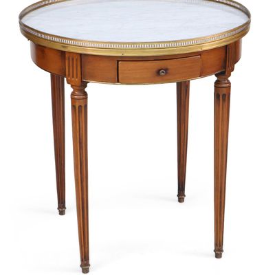 Sale Photo Thumbnail #290: Louis XVI Style Marble-Top Walnut Gueridon