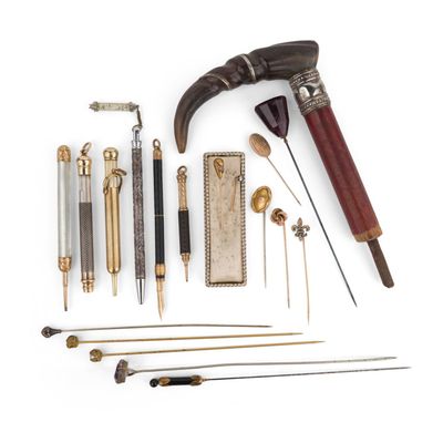 Sale Photo Thumbnail #31: Collection of Hat Pins and Pens