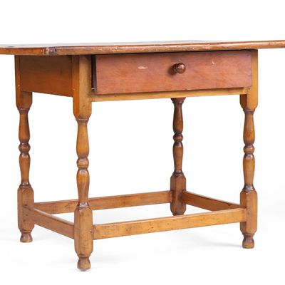 Sale Photo Thumbnail #280: Stained Pine Tavern Table