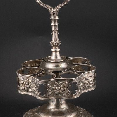 Sale Photo Thumbnail #10: American Coin Silver Cruet Stand, Philadelphia