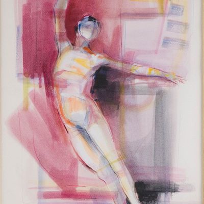 Sale Photo Thumbnail #196: Raul Torres Rojas, 1924-, Dancing Figure, Mixed Media on Paper