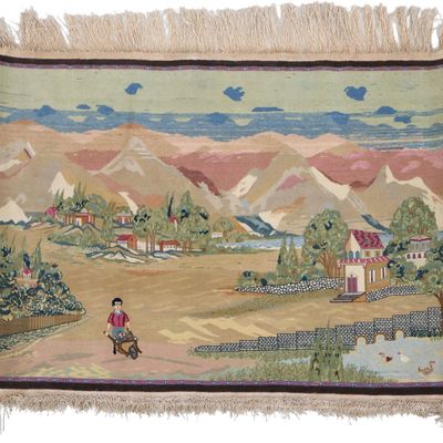 Sale Photo Thumbnail #325: Kashan Pictorial Rug