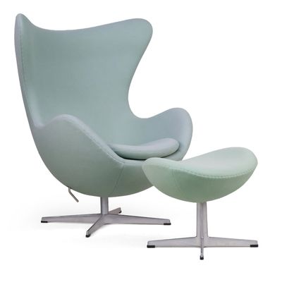 Sale Photo Thumbnail #255: Fritz Hansen/Arne Jacobsen Egg Chair & Ottoman