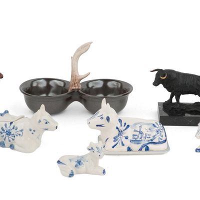 Sale Photo Thumbnail #94: Group of Assorted Cow Figurines