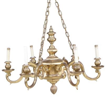 Sale Photo Thumbnail #275: Dutch Baroque Bronze Six Light Chandelier