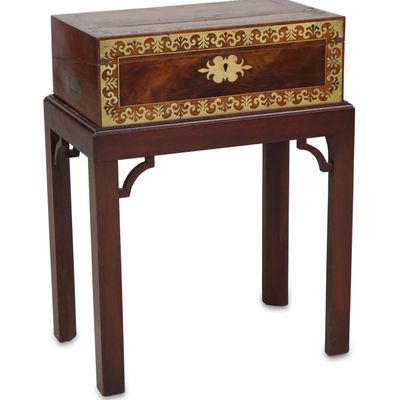 Sale Photo Thumbnail #301: Regency Brass-Inlaid Mahogany Lapdesk on Stand