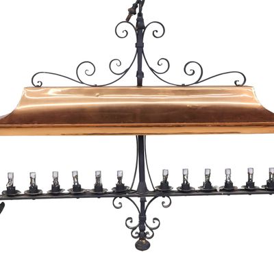 Sale Photo Thumbnail #317: Copper and Wrought Iron Lighting Fixture